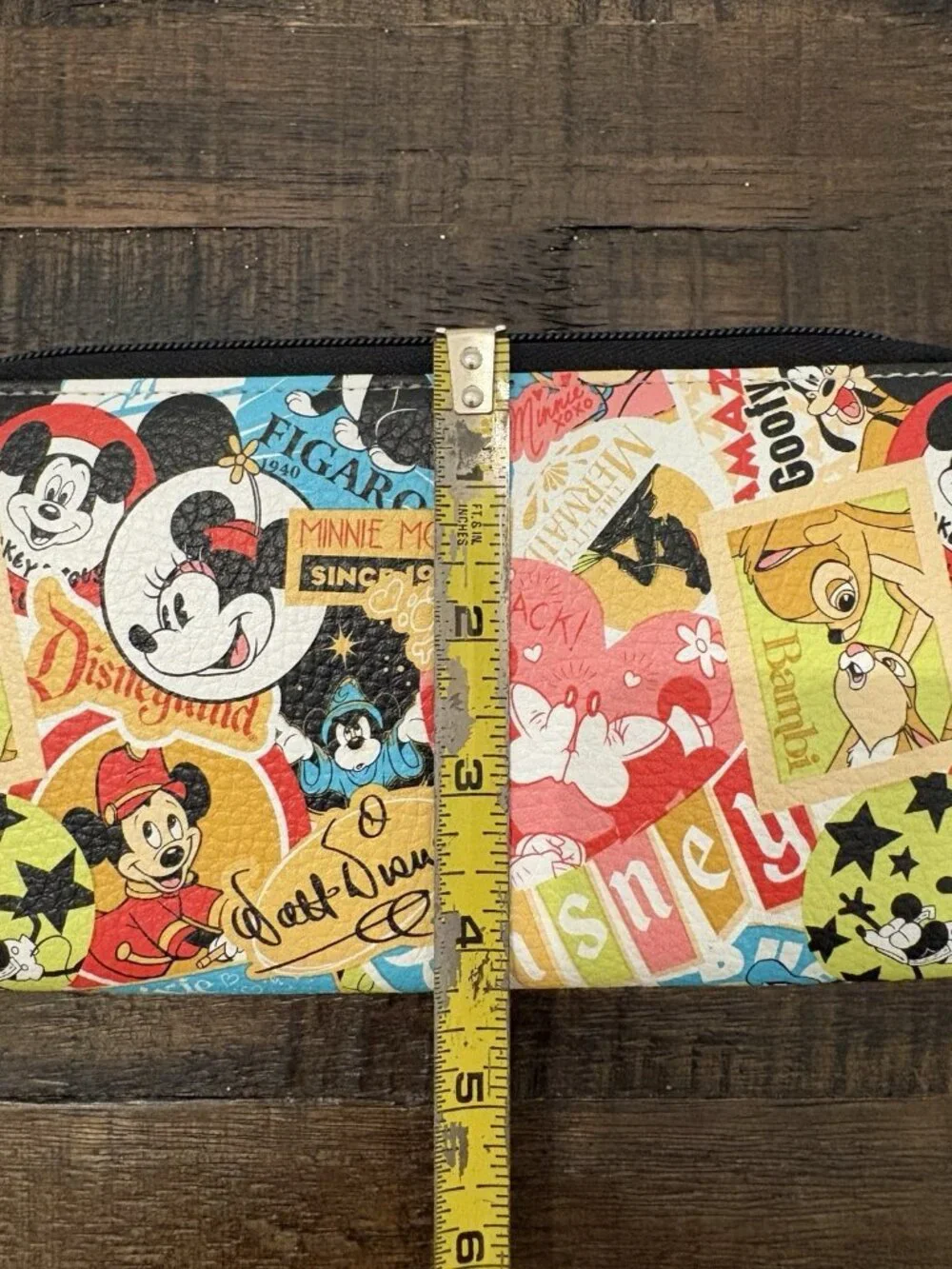 Disney World Disneyland Mickey and Characters Collage Wallet